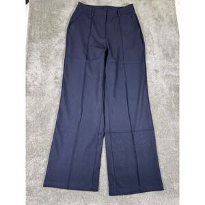 NiMin Navy Blue Wide Leg High Waisted Trousers Dress Pants Small NWT